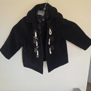 Cherokee Black Baby Boy Pea Coat Winter Coat Size 12 Months
